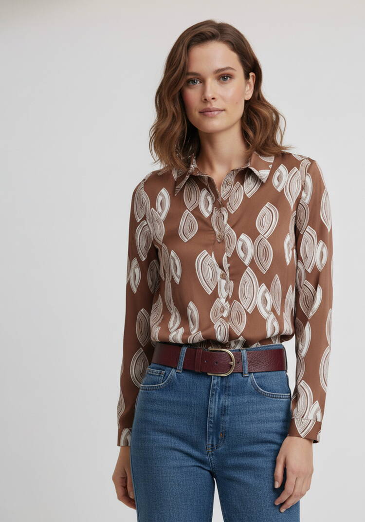 Блуза свободного кроя с застежкой шир.  750, рис. 4