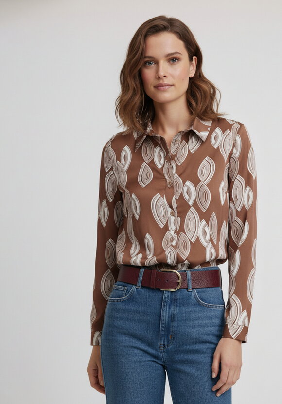 Блуза свободного кроя с застежкой шир.  580, рис. 4