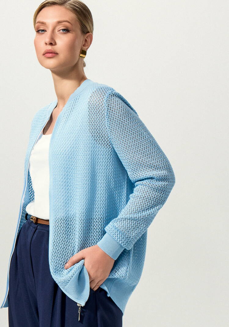 Бомбер ажурный на свободу движения шир.  750, рис. 7