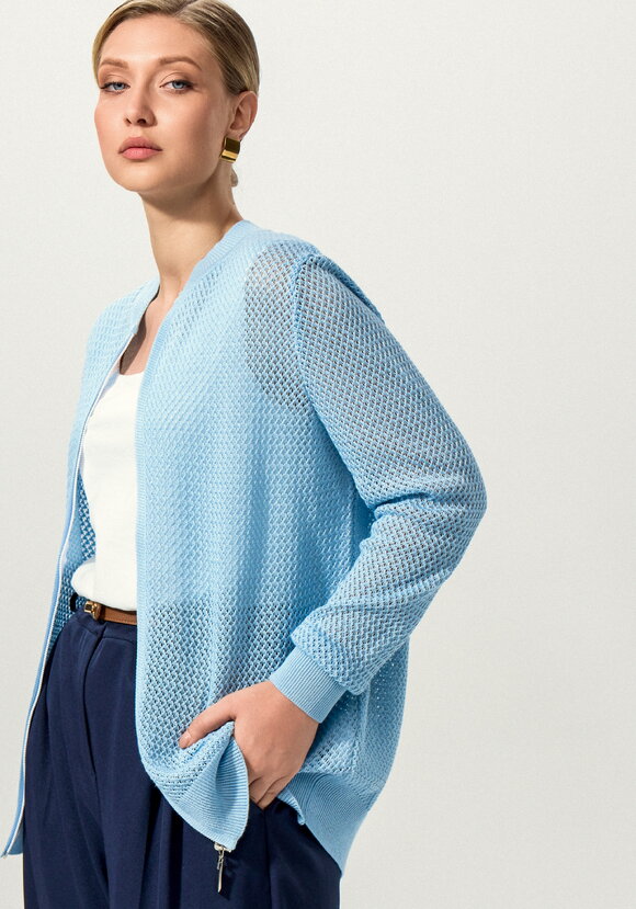 Бомбер ажурный на свободу движения шир.  580, рис. 7