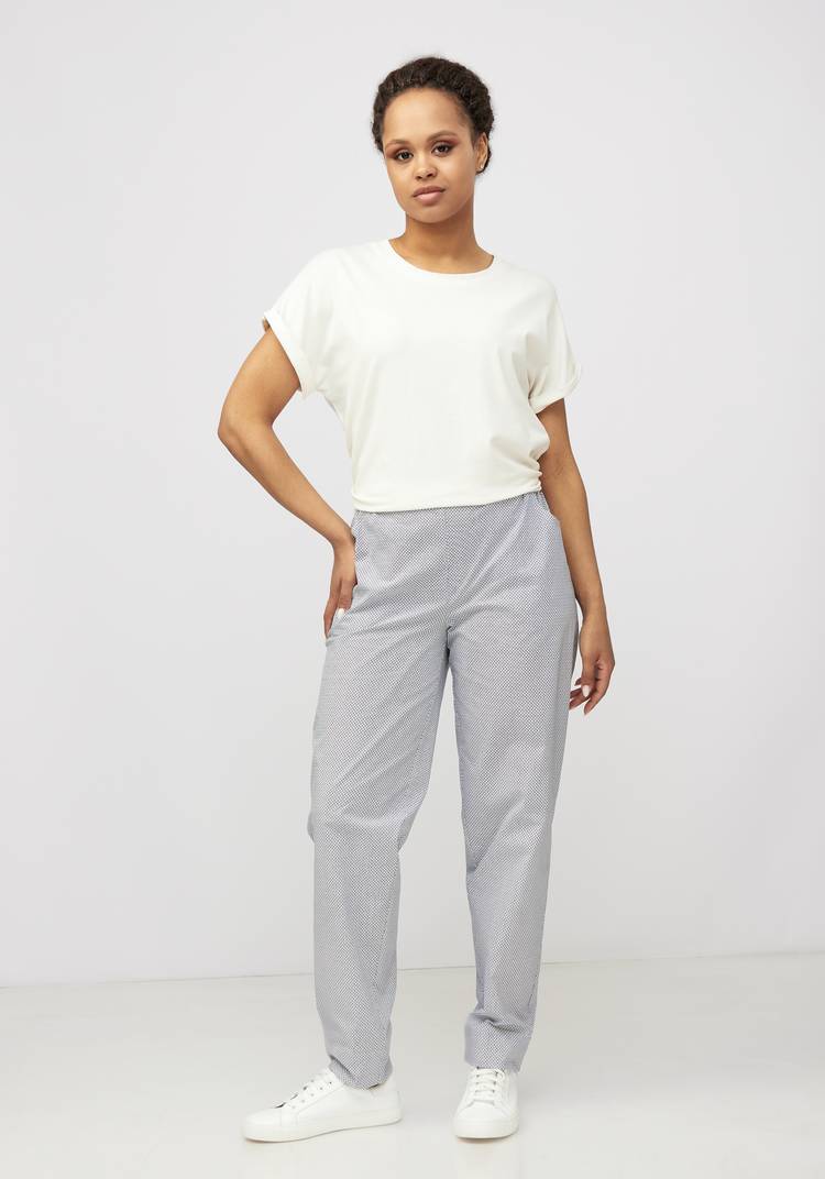 Хлопковые брюки Бернадет шир.  750, рис. 8