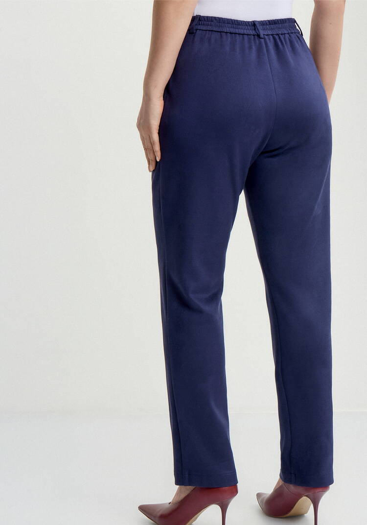 Брюки замшевые, прямые с комфортным поясом шир.  750, рис. 9