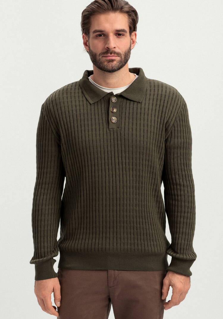 Джемпер с воротником-поло на пуговицах шир.  750, рис. 13