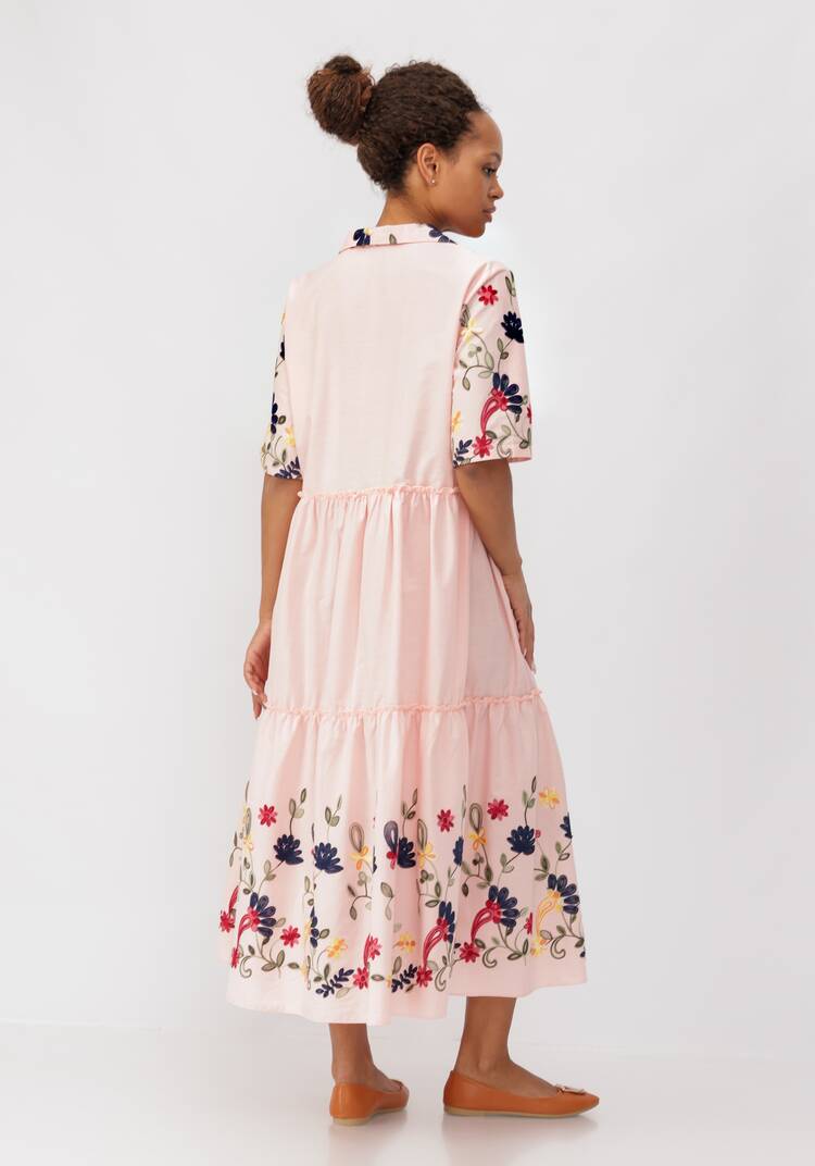 Платье ярусное с цветочной вышивкой шир.  750, рис. 15