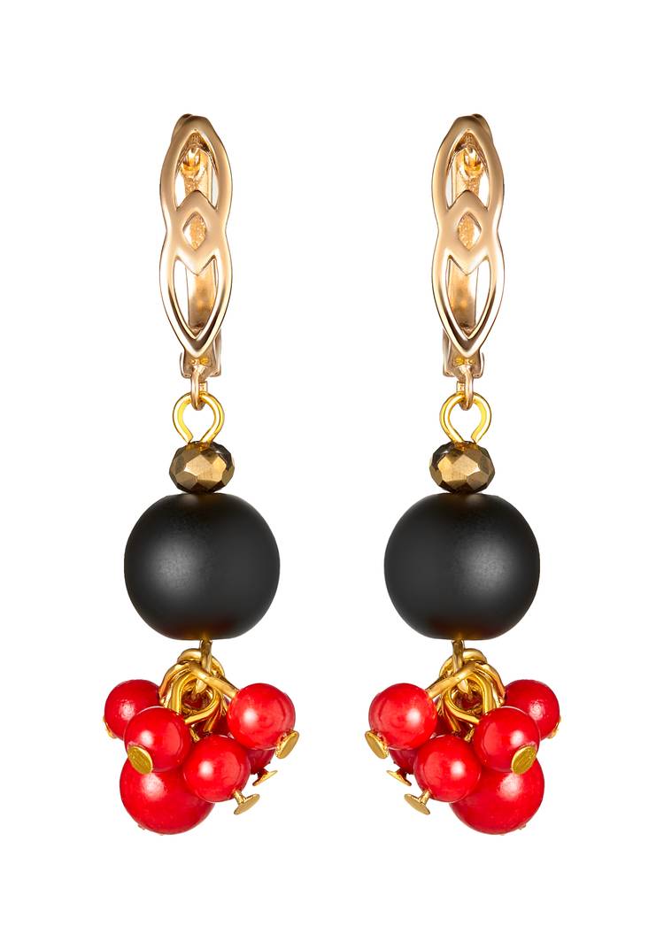 Серьги Виноградная мелодия шир.  750, рис. 1