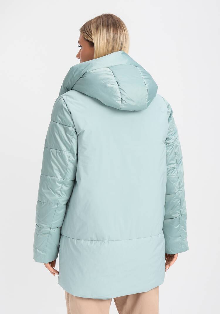 Куртка из мерцающей ткани с капюшоном шир.  750, рис. 11