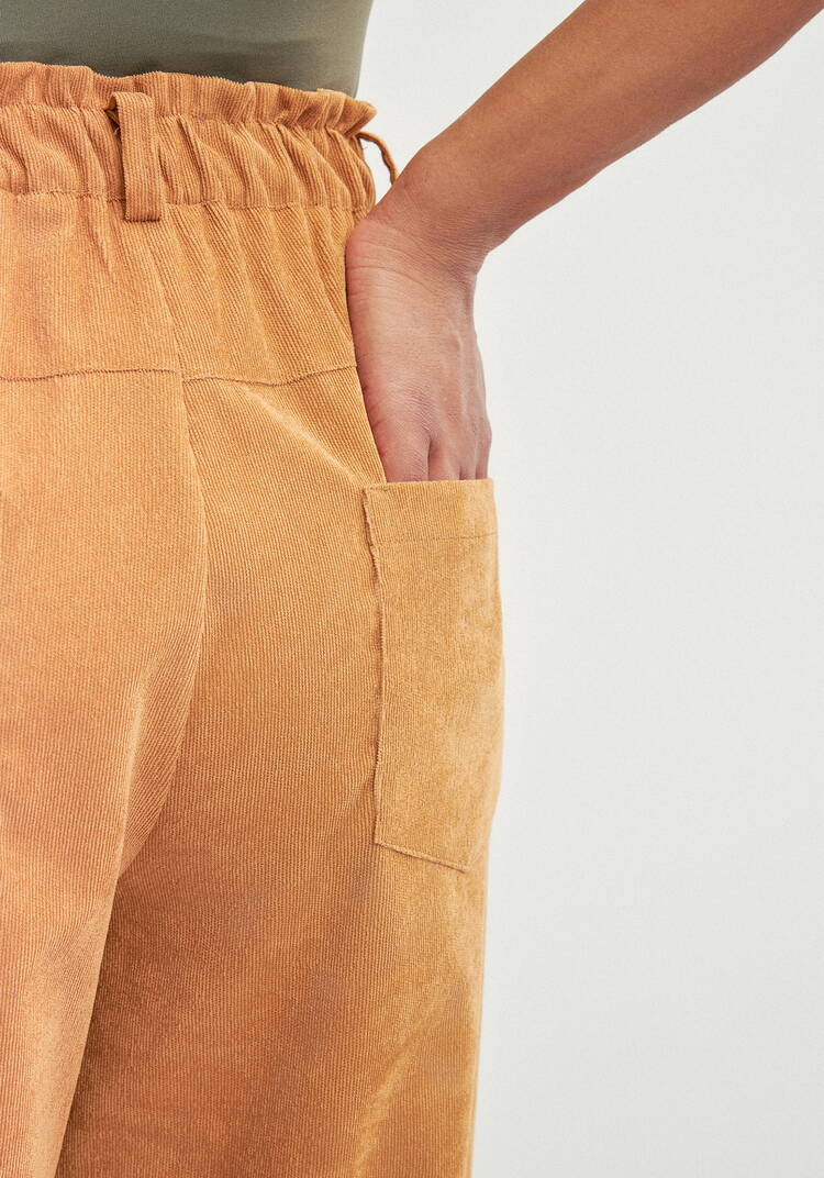 Брюки вельветовые широкие на резинке шир.  750, рис. 22