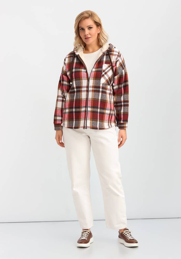 Толстовка утеплённая в клетку шир.  750, рис. 27