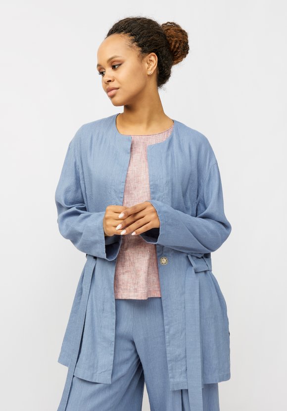 Кардиган женский с поясом Элеонора шир.  580, рис. 1