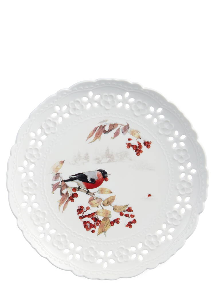 Набор фарфоровых тарелок Снегири, 2 шт. шир.  750, рис. 5