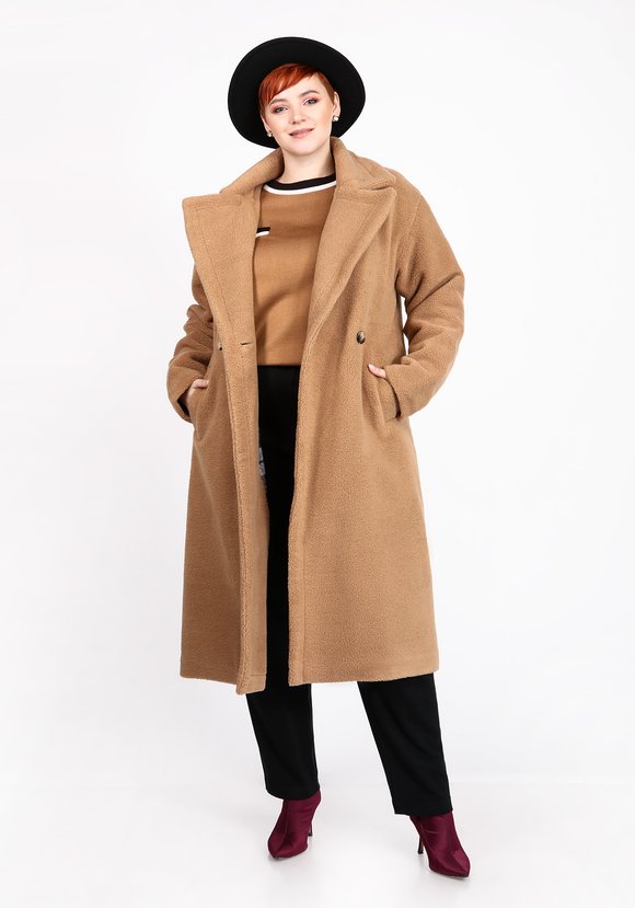 Шуба из эко-меха тедди шир.  580, рис. 3