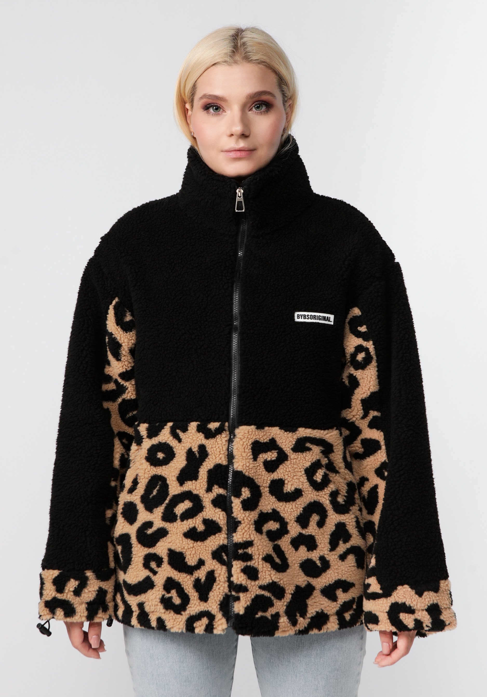 Куртка меховая с леопардовым принтом Zolinger, цвет коричневый, размер 50-56 - фото 4