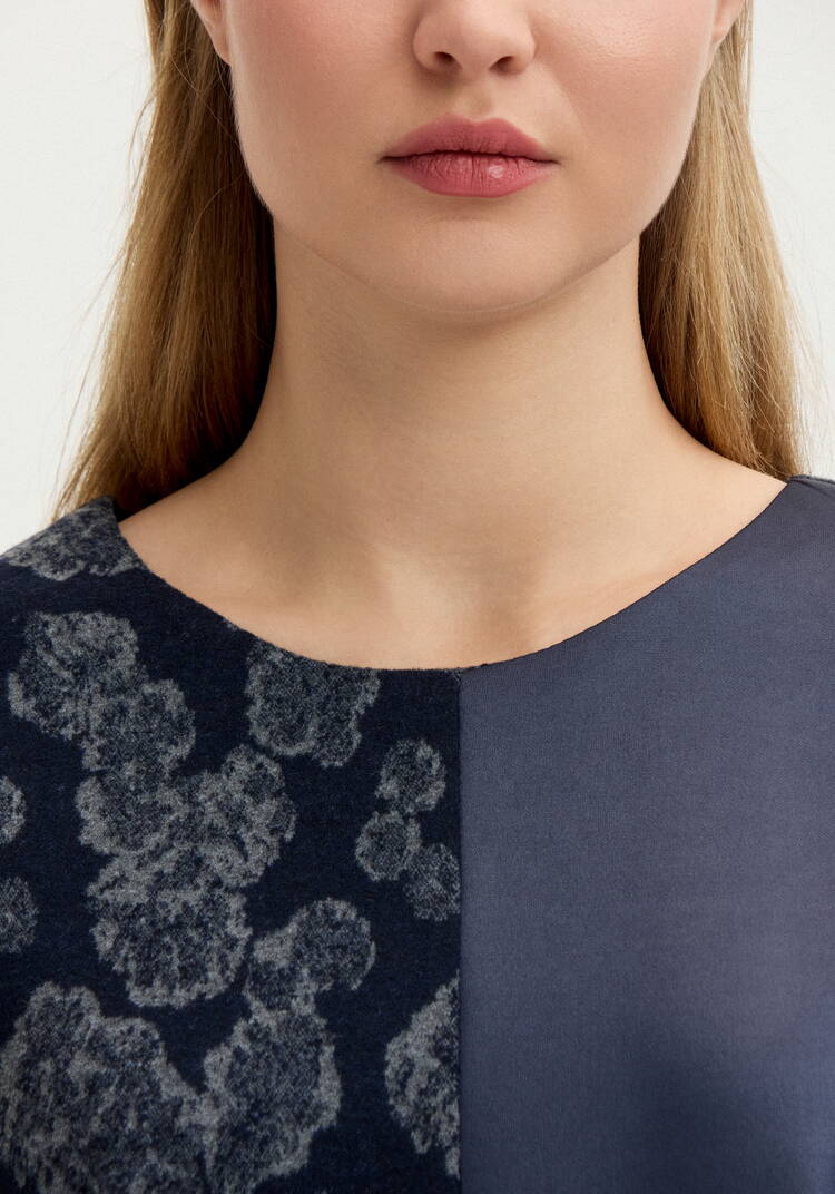 Блуза из комбинированной ткaни шир.  750, рис. 13