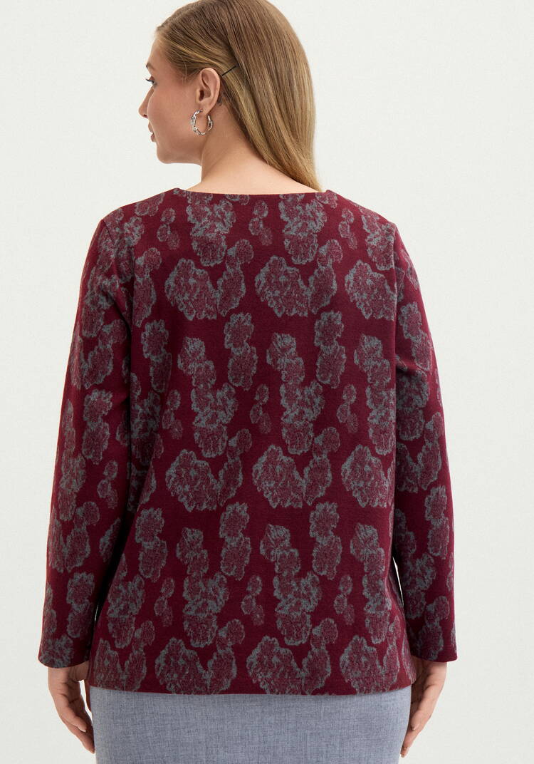 Блуза из комбинированной ткaни шир.  750, рис. 3