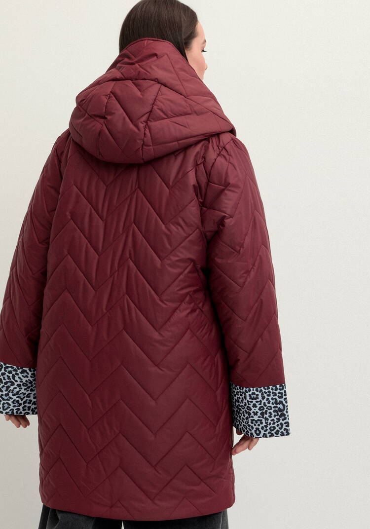 Куртка стеганая с анималистичным принтом шир.  750, рис. 3