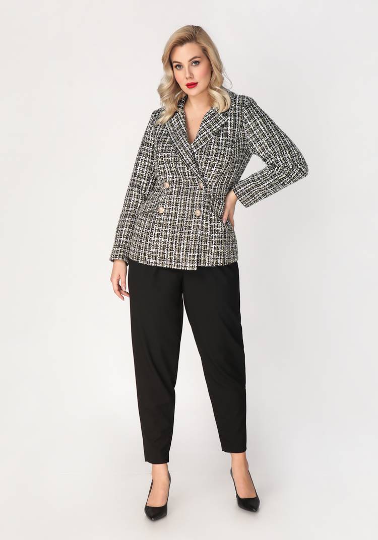 Жакет двубортный из твида с карманами шир.  750, рис. 3