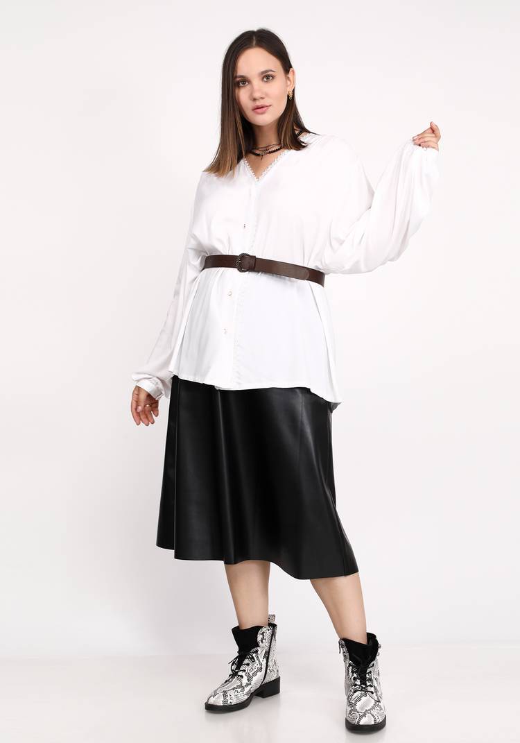 Блуза с V-образным вырезом и кружевом шир.  750, рис. 3