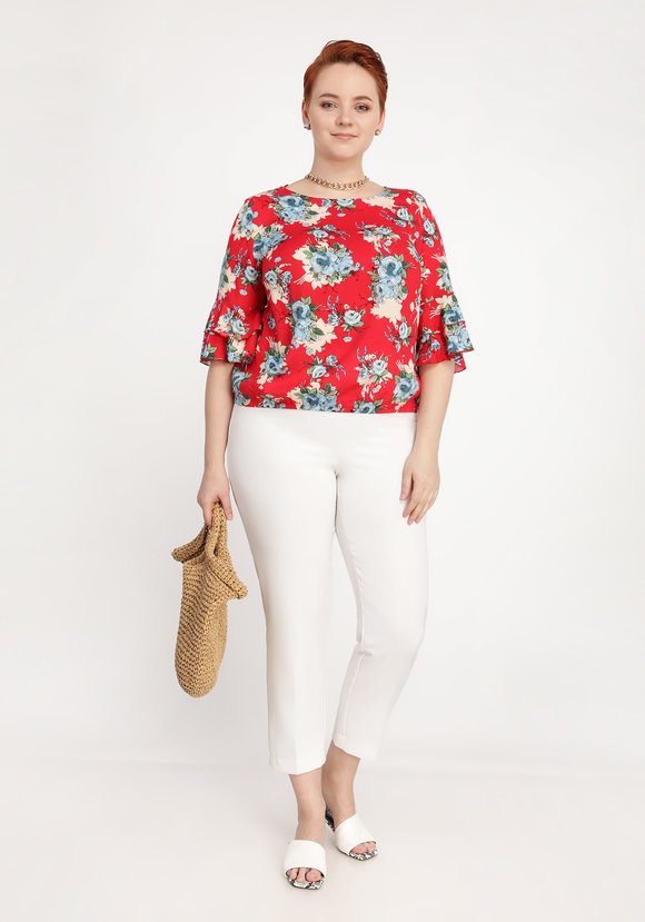 Блуза Яркие тропики шир.  580, рис. 8