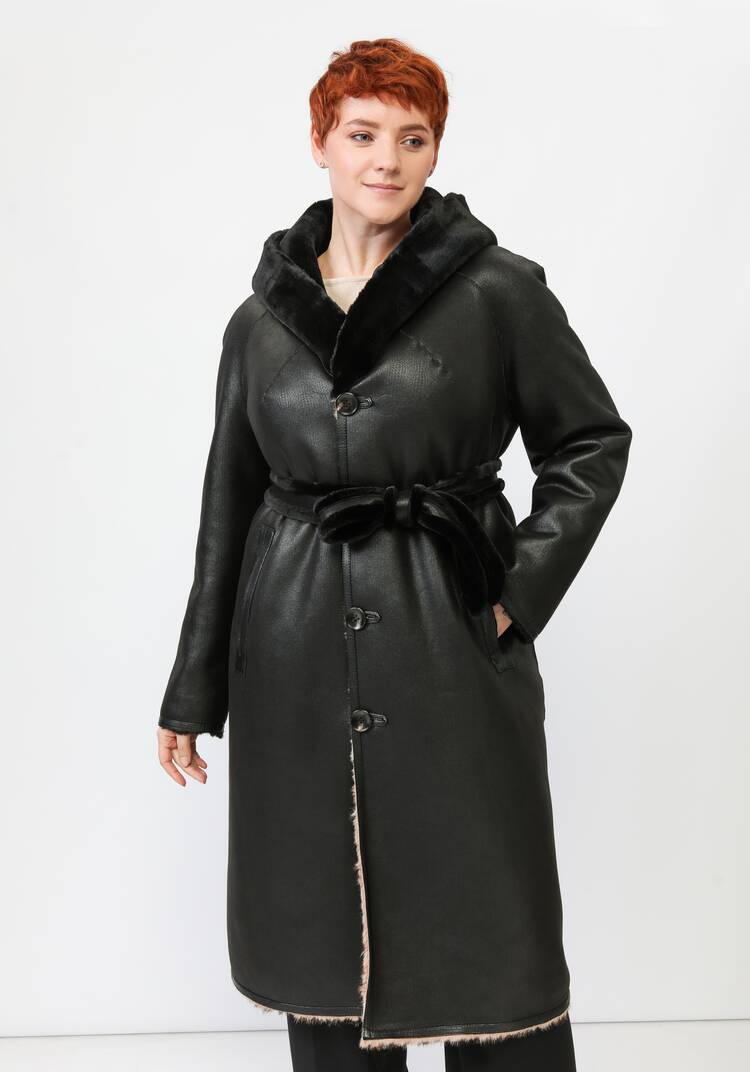 Двусторонняя искусственная шуба на поясе шир.  750, рис. 5