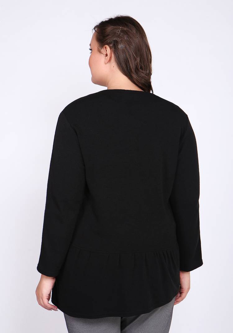 Джемпер из комбинированной ткани с карманом шир.  750, рис. 6