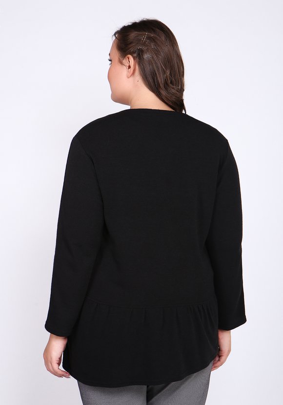 Джемпер из комбинированной ткани с карманом шир.  580, рис. 6