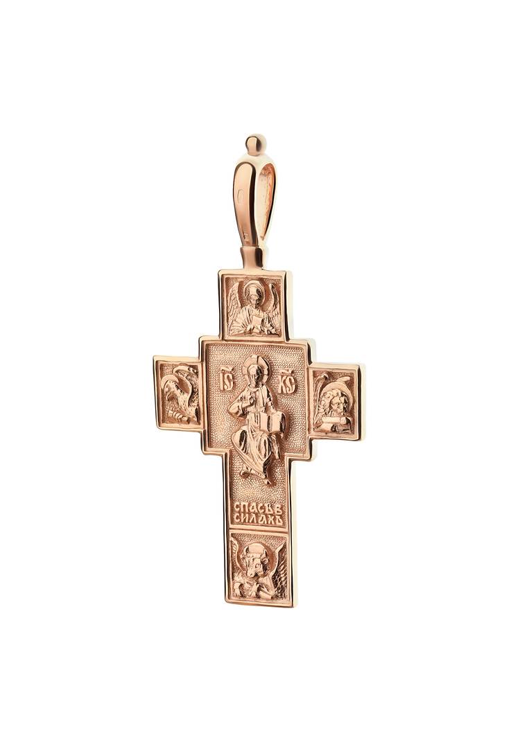 Крест-подвеска серебряная  Спаситель шир.  750, рис. 2