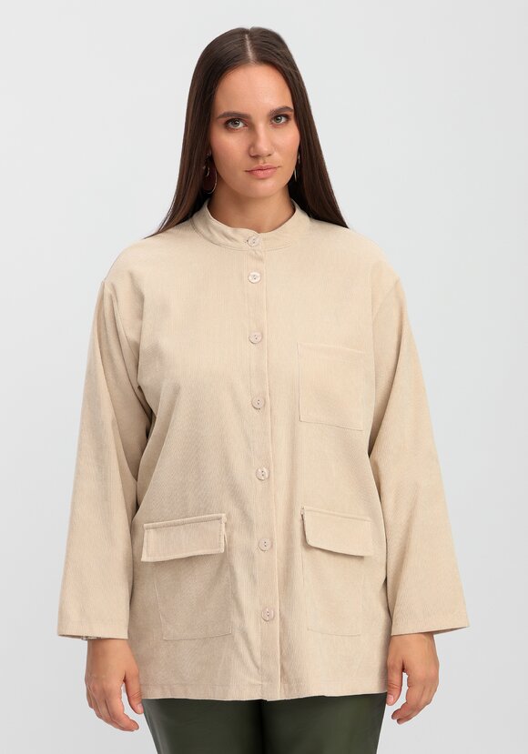 Рубашка оверсайз с воротником-стойкой шир.  580, рис. 28