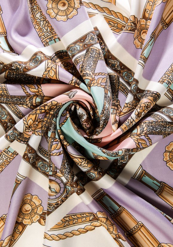 Платок шелковый Лиона шир.  580, рис. 19