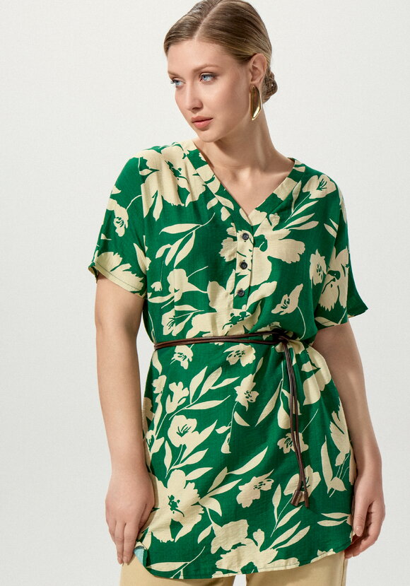 Туника на пуговицах с принтом шир.  580, рис. 1