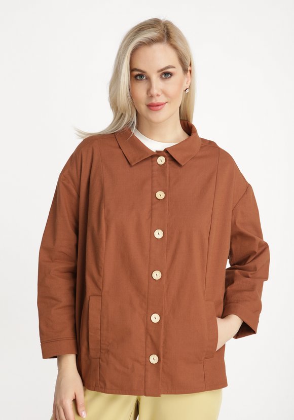 Жакет свободного силуэта на пуговицах шир.  580, рис. 5