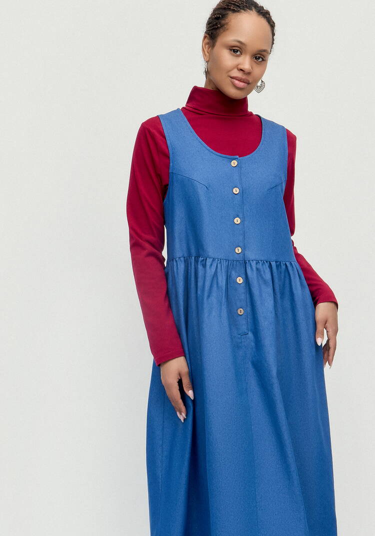 Сарафан оверсайз с отрезной линией талии шир.  750, рис. 19