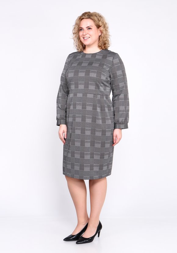 Платье-футляр с круглым воротом шир.  580, рис. 2