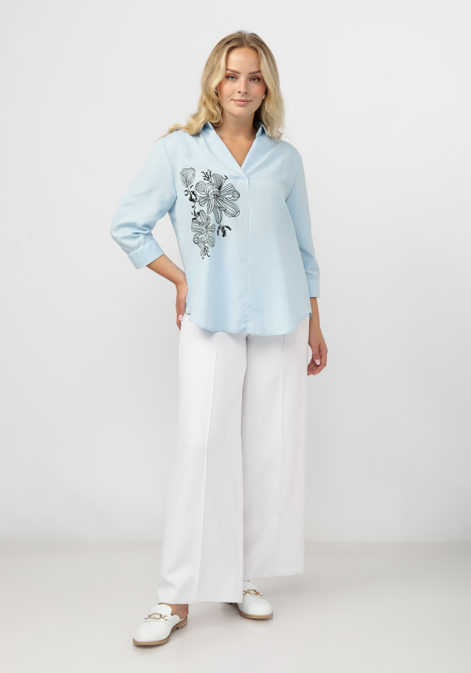 Блуза "Разола" Vittori Vi, размер 52, цвет белый - фото 2