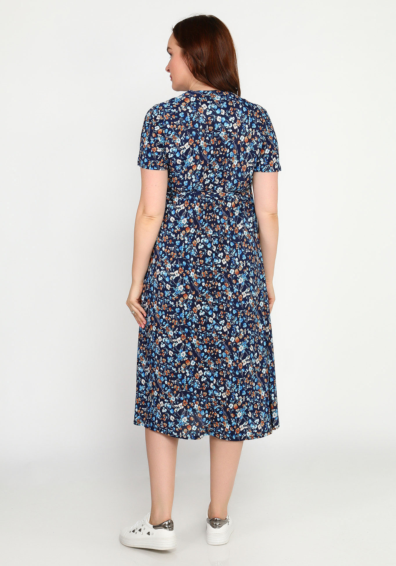 Платье с регулируемой посадкой приталенное Bianka Modeno, размер 48, цвет синий - фото 3