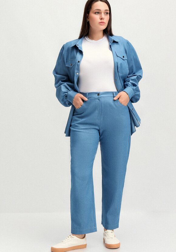 Брюки свободного кроя с поясом на резинке шир.  580, рис. 14