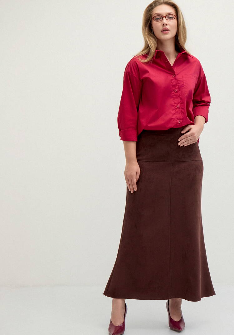 Юбка из экозамши на кокетке шир.  750, рис. 10