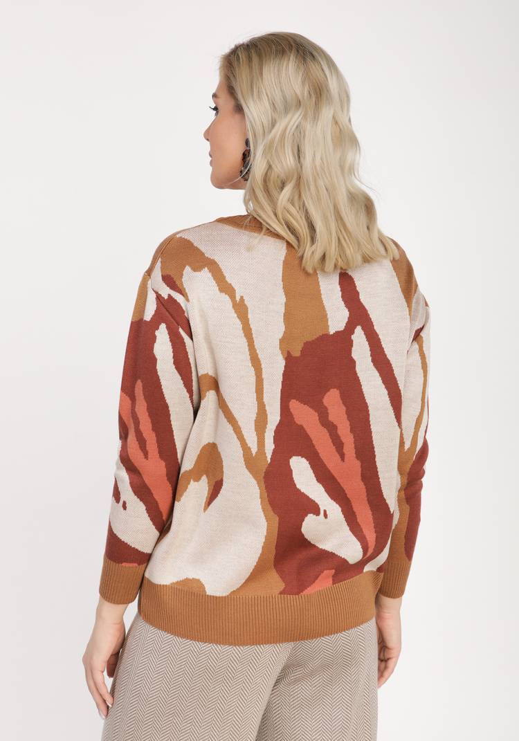 Джемпер прямого кроя с абстрактным рисунком шир.  750, рис. 12