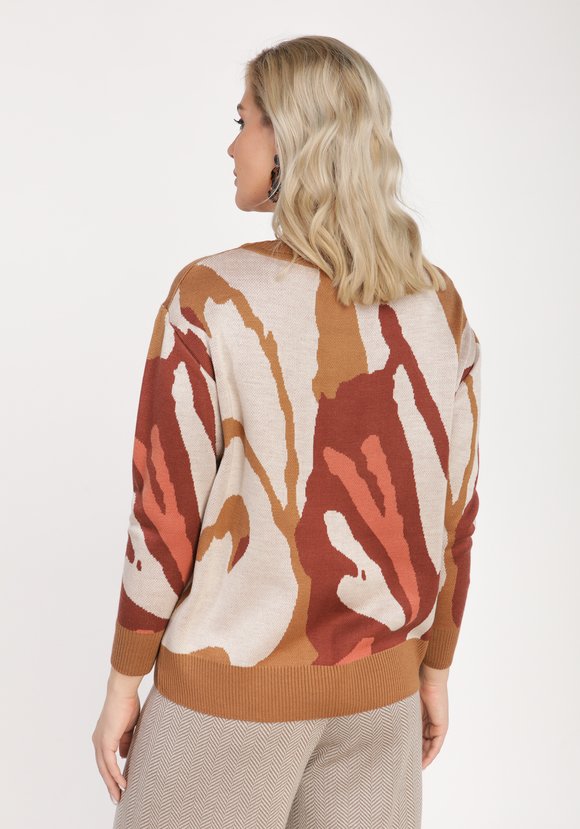 Джемпер прямого кроя с абстрактным рисунком шир.  580, рис. 12