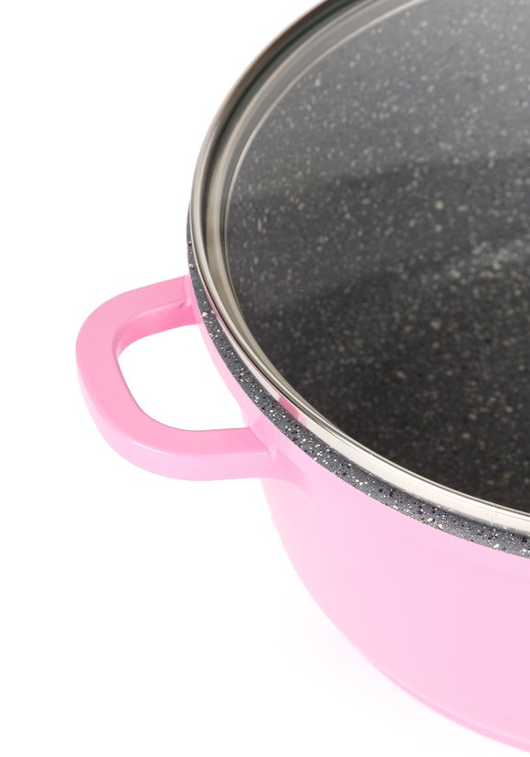 Кастрюля цветная, со стеклянной крышкой шир.  580, рис. 3