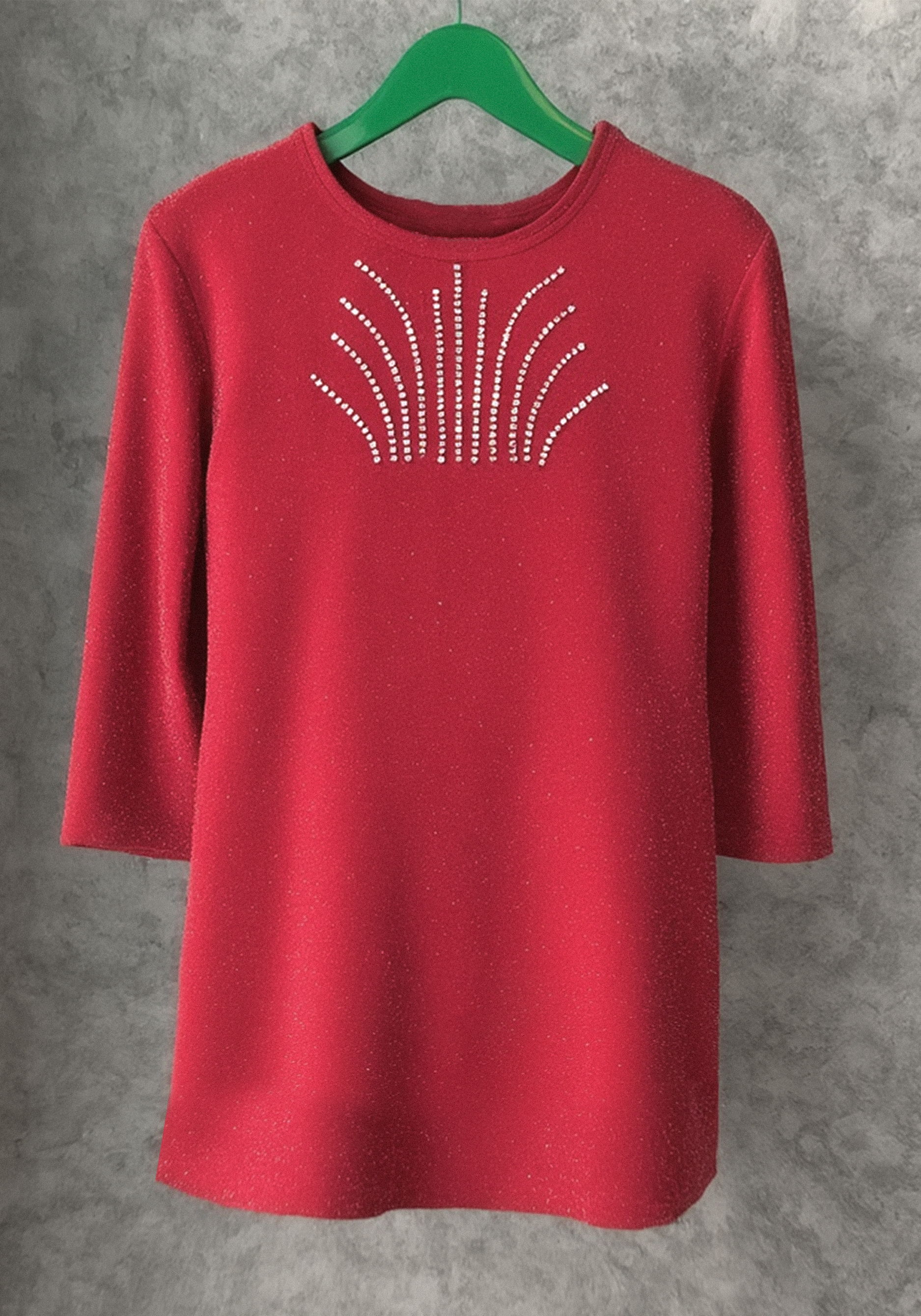 

Блуза с метанитью и декором на груди Resale, Синий