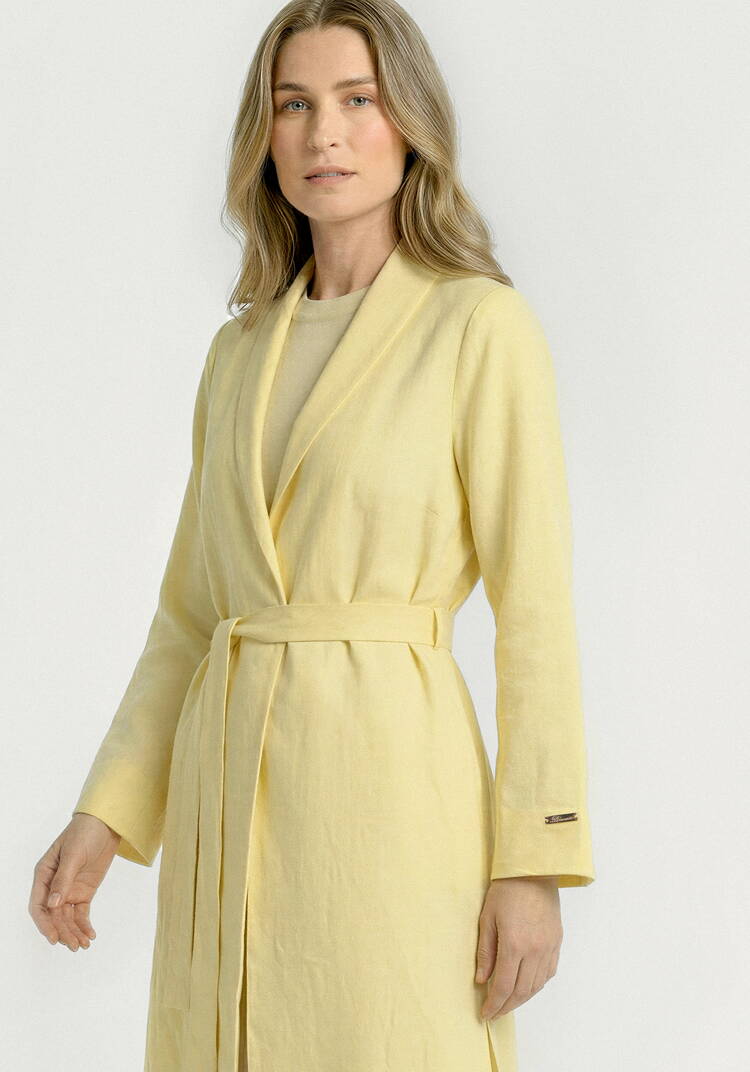 Тренч с цельнокройным воротником на пуговицах шир.  750, рис. 9