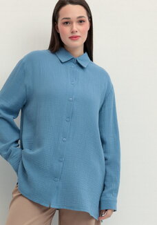 Рубашка муслиновая свободного кроя