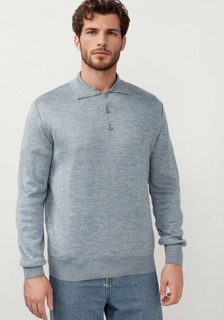 Джемпер-поло на пуговицах шир.  750, рис. 4