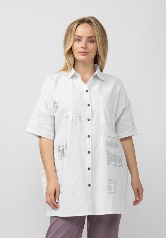 Удлиненная рубашка женская Каролин шир.  580, рис. 14