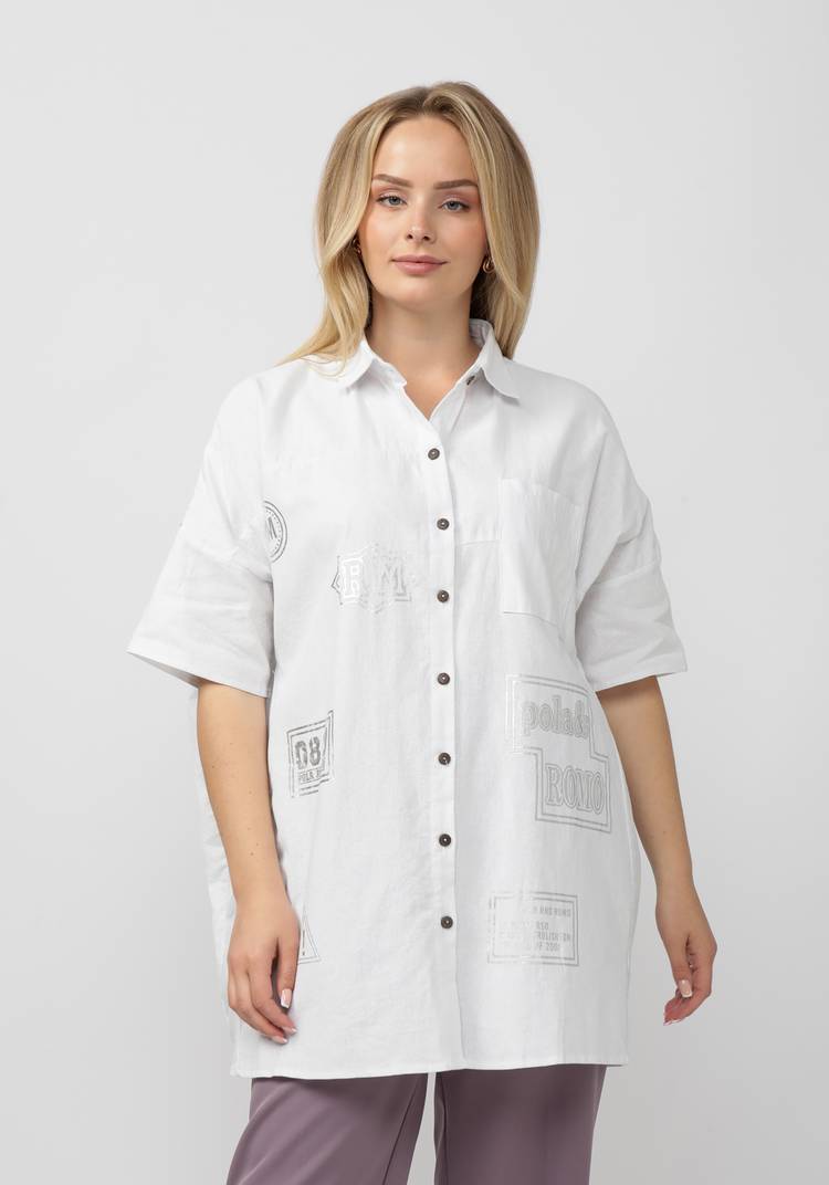 Удлиненная рубашка женская Каролин шир.  750, рис. 14