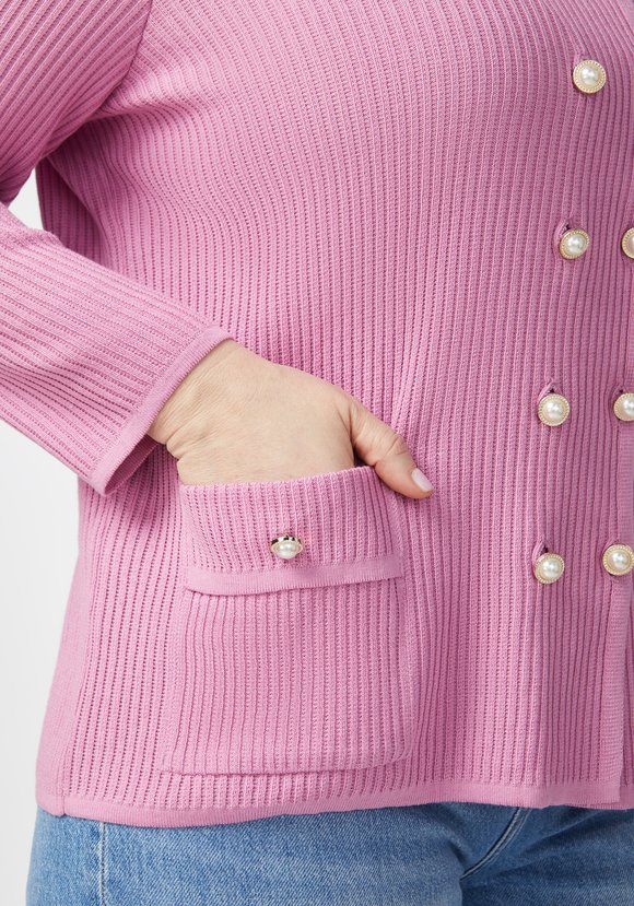 Жакет на пуговицах с жемчугом шир.  580, рис. 23