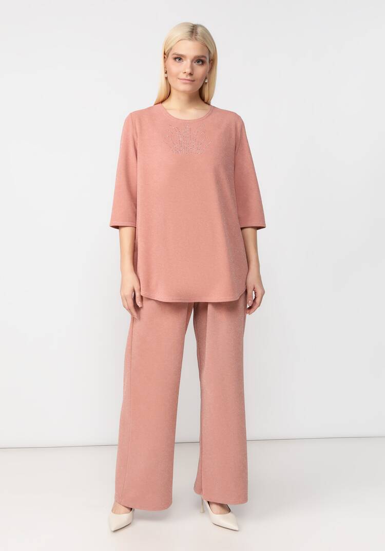 Брюки свободного кроя с метанитью шир.  750, рис. 19