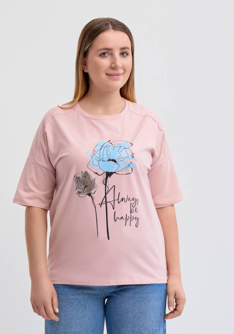 Футболка с флоральным принтом шир.  750, рис. 19