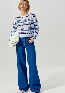 Джемпер с морским орнаментом