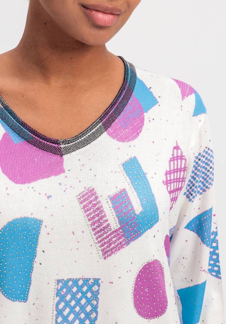 Джемпер с рисунком и стразами шир.  750, рис. 11